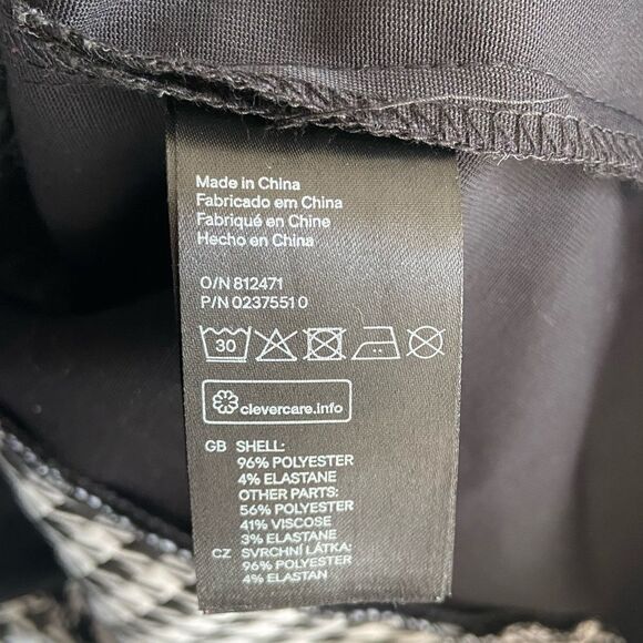 H&M Black & White Houndstooth Career Dress || size 2 - Picture 10 of 12